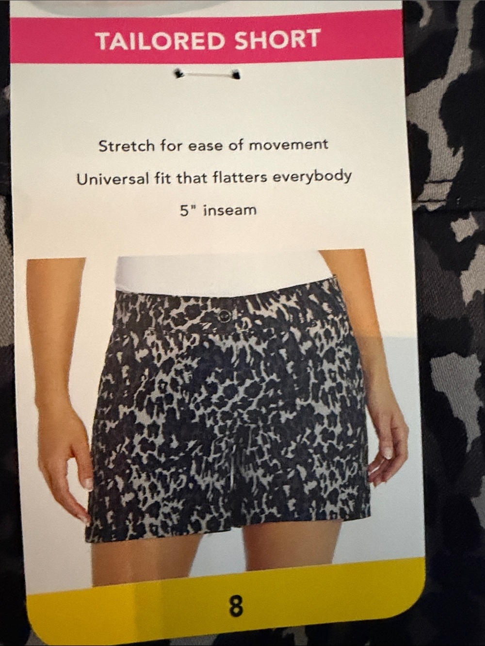 NWT leopard print tailored shorts - Picture 3 of 5